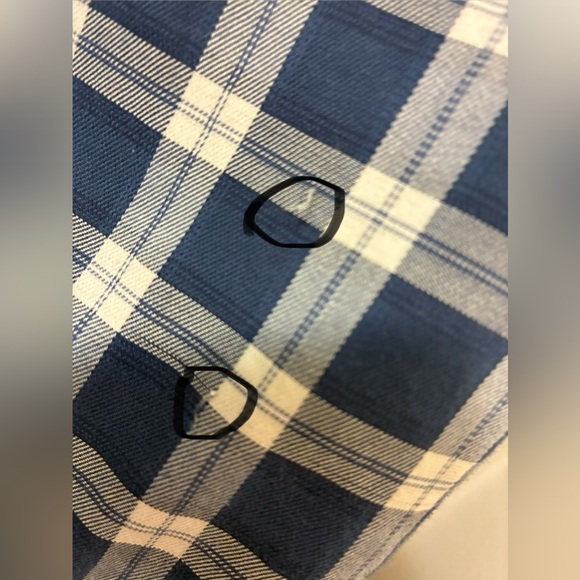 Orvis Shirt Mens Large TALL Classic Fit Wrinkle Free Plaid Two Yellow Blue - Picture 8 of 16